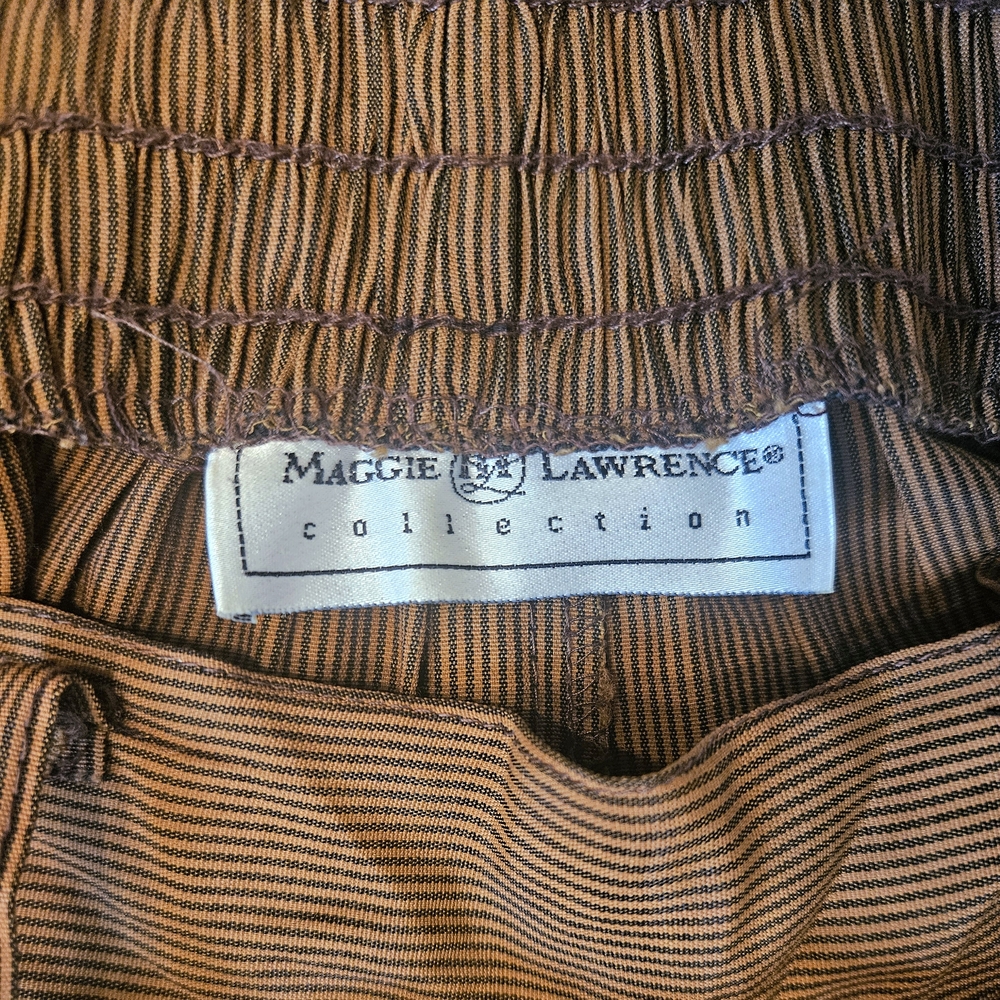 High Waist Belted Brown Shorts | Vintage Maggie Lawrence Pleated Shorts - Picture 5 of 6